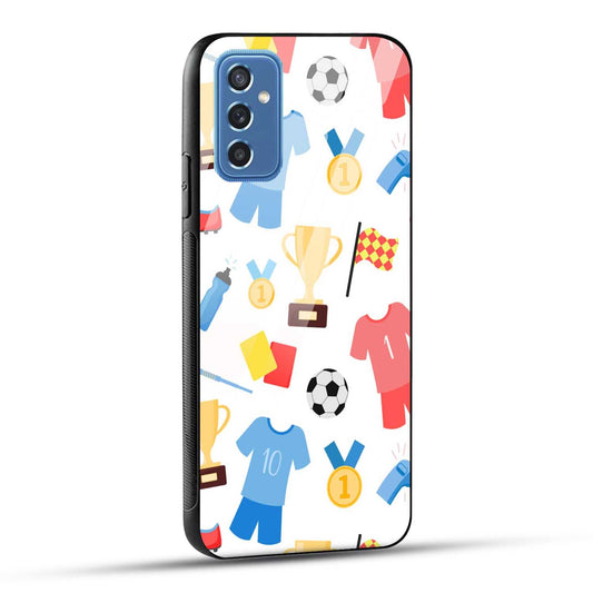 Samsung Galaxy M52 5G Back Cover Love For Football Printed Glass Case