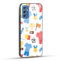 Samsung Galaxy M52 5G Back Cover Love For Football Printed Glass Case