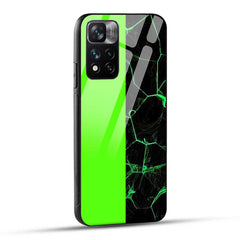 Xiaomi 11i / Xiaomi 11i 5G HyperCharge Back Cover Neon Marble Glass Case