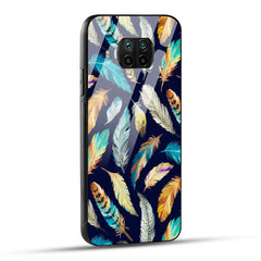 Mi 10i 5G Back Cover Cute Feather Glass Case