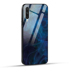 Mi A3 Back Cover Blue Smoke Color Glass Case