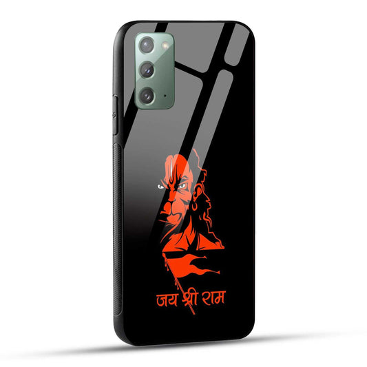 Samsung Galaxy Note 20 Back Cover Jay Shree Ram Bajrangballi Hanuman Printed Glass Case