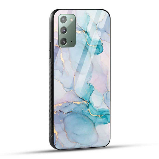 Samsung Galaxy Note 20 Back Cover Blue Marble Glass Case