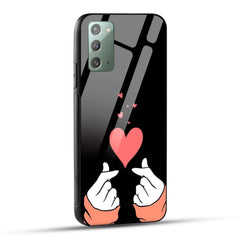 Samsung Galaxy Note 20 Back Cover Love Expressing Printed Glass Case