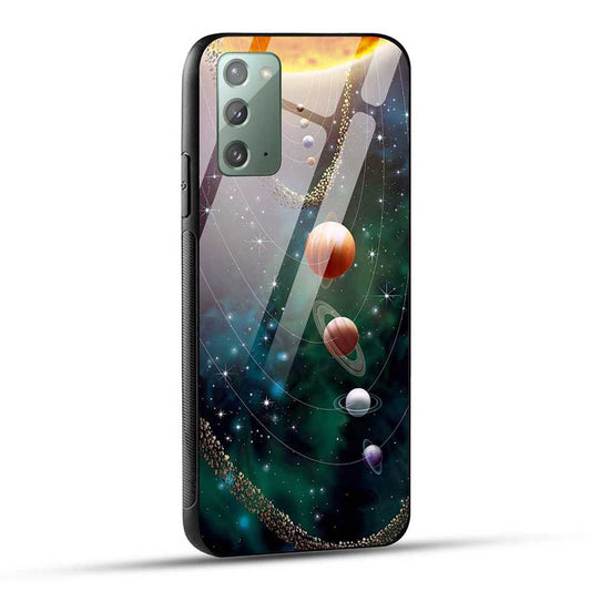 Samsung Galaxy Note 20 Back Cover Solar System Glass Case