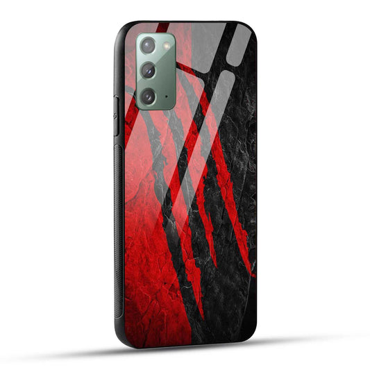 Samsung Galaxy Note 20 Back Cover Red Printed Glass Case