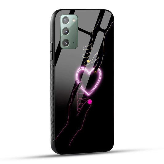 Samsung Galaxy Note 20 Back Cover Love Forever Heart Printed Glass Case