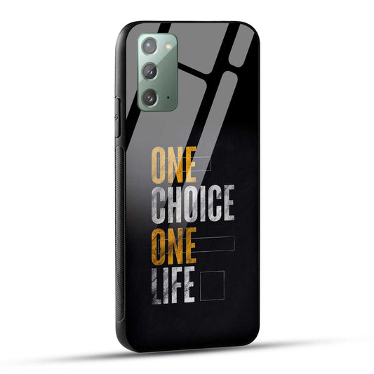 Samsung Galaxy Note 20 Back Cover One Choice One Life Printed Glass Case