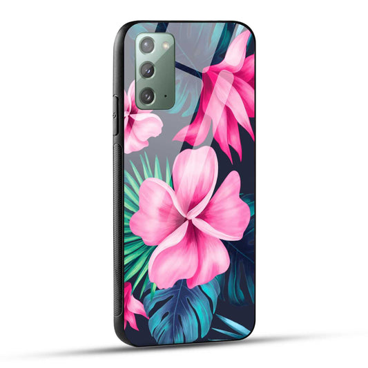 Samsung Galaxy Note 20 Back Cover Retro Flowers  Printed Glass Case