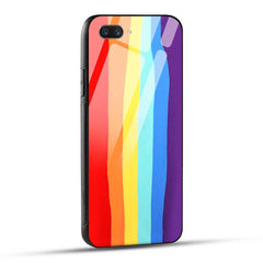 OPPO A3s / Realme C1 Back Cover Rainbow Color Glass Case