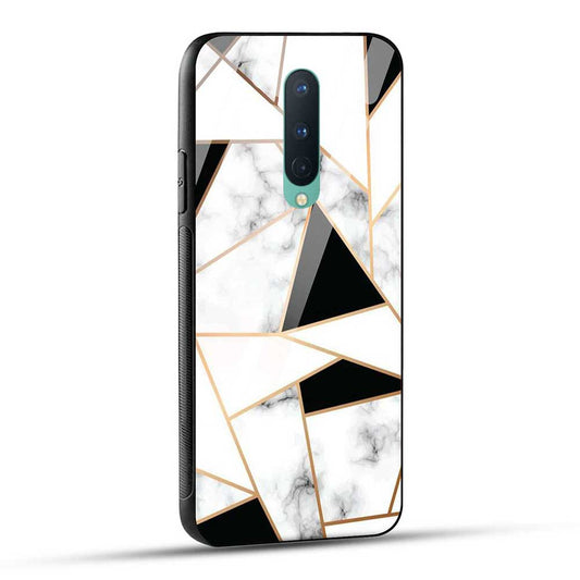 OnePlus 8 Back Cover White Marble Glass Case