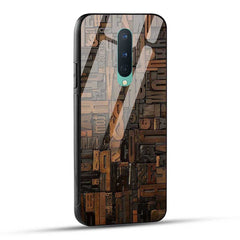 OnePlus 8 Back Cover Wooden Letters Glass Case