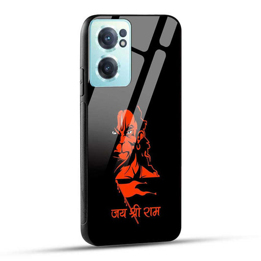 OnePlus Nord CE 2 5G Back Cover Jay Shree Ram Bajrangballi Hanuman Glass Case