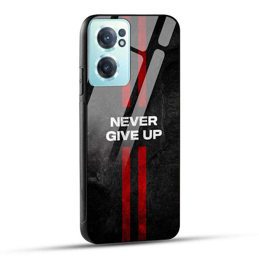 OnePlus Nord CE 2 5G Back Cover Never Give Up Glass Case