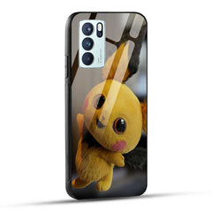 OPPO Reno6 Pro 5G Back Cover Detective Pika Glass Case
