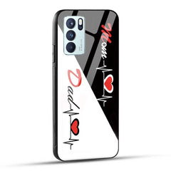 OPPO Reno6 Pro 5G Back Cover Mom Dad Love Glass Case
