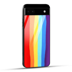 Google Pixel 6A Back Cover Rainbow Color Printed Glass Case