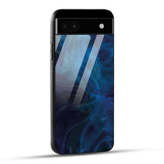 Google Pixel 6A Back Cover Blue Smoke Color Glass Case