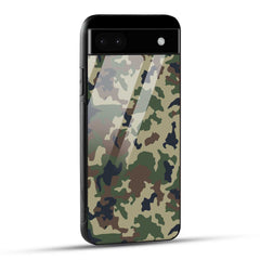 Google Pixel 6A Back Cover Army Pattern Printed Glass Case