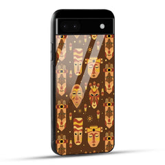 Google Pixel 6A Back Cover Tribal African Mask Printed Glass Case