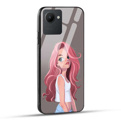 Realme C30 / Realme C30s / Narzo 50i Prime Back Cover Animated Cute Girl Glass Case