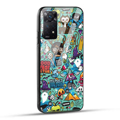 Redmi Note 11 Pro / Redmi Note 11 Pro 5G / Redmi Note 11 Pro Plus 5G Back Cover Cool Graffiti Glass Case