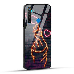 Realme 5 Pro Back Cover Swag Cute Hearts Glass Case