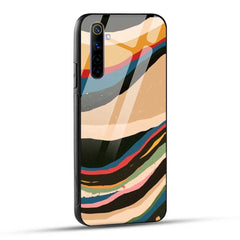 Realme 6 / Realme 6i Back Cover Color Wave Pattern Glass Case