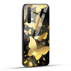 Realme X3 / Realme X3 SuperZoom Back Cover Gold Butterfly Glass Case