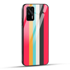 Realme GT 5G / Realme X7 Max 5G Back Cover Multicolor Stripes Glass Case