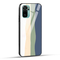 Redmi Note 10 / Redmi Note 10S / Redmi Note 11 SE Back Cover Vertical Color Stripes Glass Case