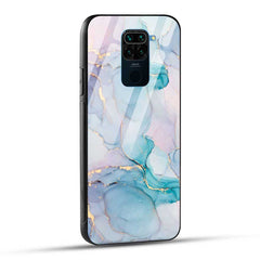 Redmi Note 9 Back Cover Blue Marble Glass Case