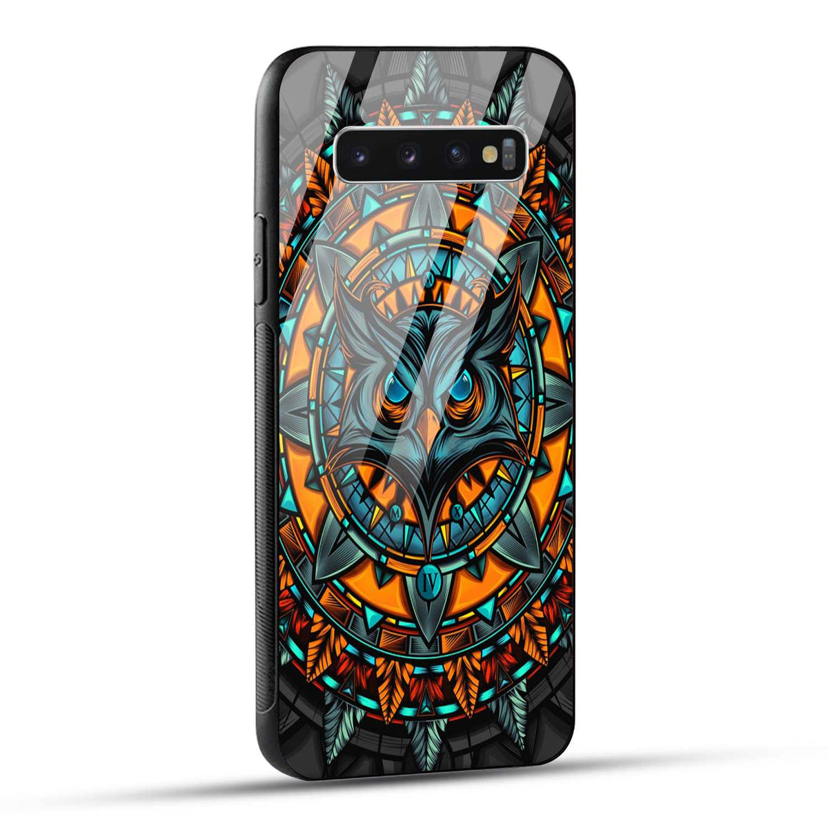 Samsung Galaxy S10 4G Back Cover Attractive Owl Printed Glass Case