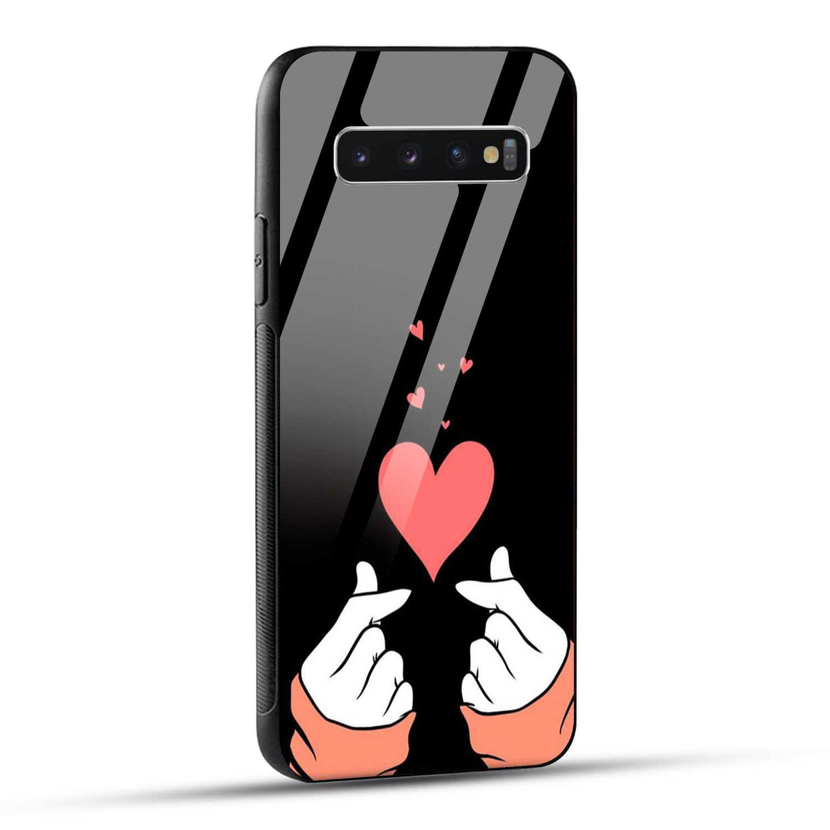 Samsung Galaxy S10 4G Back Cover Love Expressing Printed Glass Case