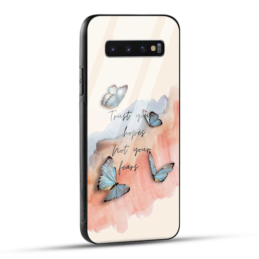 Samsung Galaxy S10 4G Back Cover Trust Your Hopes Printed Glass Case