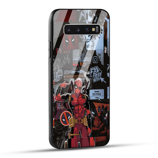 Samsung Galaxy S10 4G Back Cover Superhero Collage Printed Glass Case