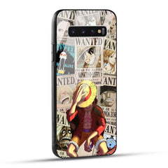 Samsung Galaxy S10 4G Back Cover Anime One Piece Wanted Luffy  Printed Glass Case