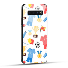 Samsung Galaxy S10 4G Back Cover Love For Football Printed Glass Case
