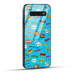 Samsung Galaxy S10 4G Back Cover Doodle Of Texts Printed Glass Case