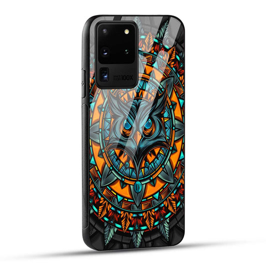 Samsung Galaxy S20 Ultra Back Cover Attractive Owl Printed Glass Case
