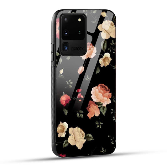 Samsung Galaxy S20 Ultra Back Cover Flowers Froral Printed Glass Case