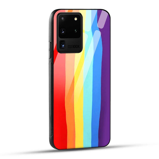Samsung Galaxy S20 Ultra Back Cover Rainbow Color Printed Glass Case