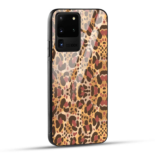Samsung Galaxy S20 Ultra Back Cover Unique Brown Texture Printed Glass Case