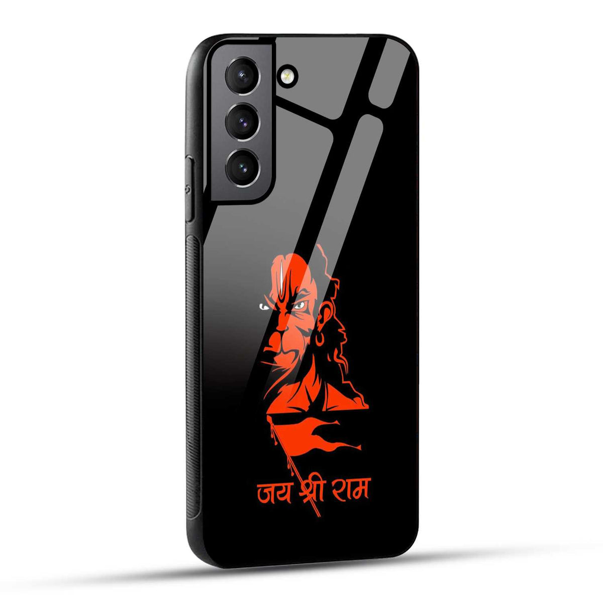 Samsung Galaxy S22 Plus 5G Back Cover Jay Shree Ram Bajrangballi Hanuman Printed Glass Case