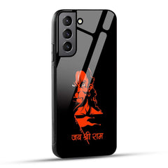 Samsung Galaxy S22 Plus 5G Back Cover Jay Shree Ram Bajrangballi Hanuman Printed Glass Case