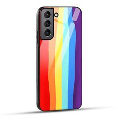 Samsung Galaxy S22 Plus 5G Back Cover Rainbow Color Printed Glass Case