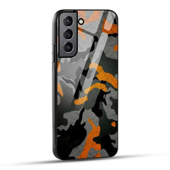 Samsung Galaxy S21 FE 5G Back Cover Camouflage Fabric Glass Case