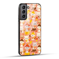 Samsung Galaxy S22 Plus 5G Back Cover Cute Kittys Printed Glass Case