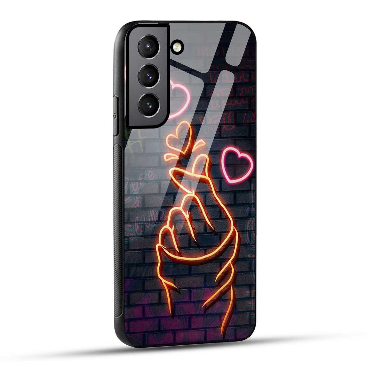 Samsung Galaxy S21 Plus 5G Back Cover Swag Cute Hearts Printed Glass Case