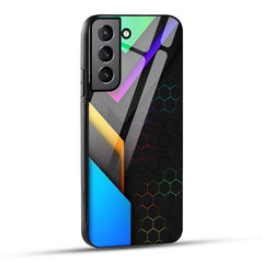 Samsung Galaxy S21 Plus 5G Back Cover Neon Abstract Glass Case